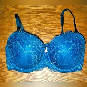 Victorias secret green metallic gold padded bra size 32DD EUC